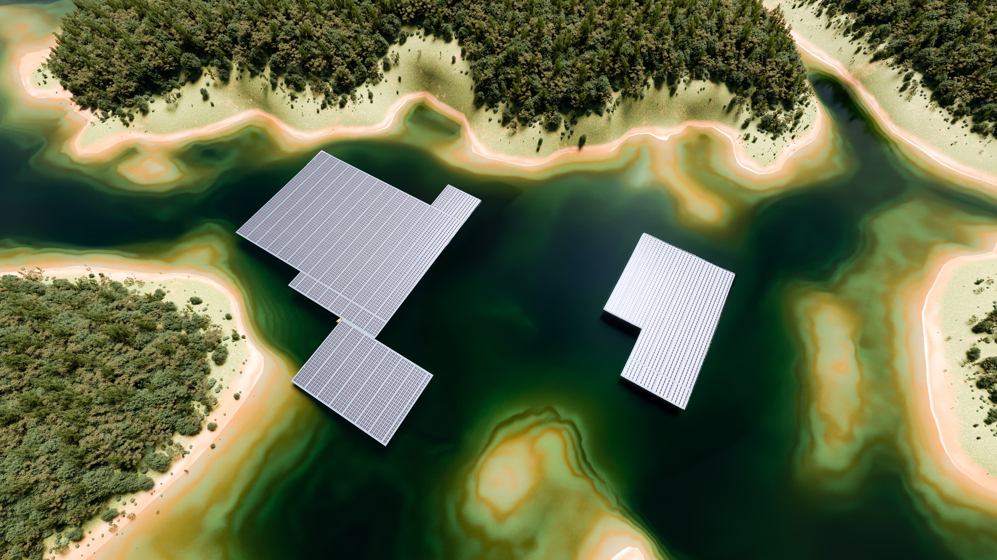 Floating solar installation